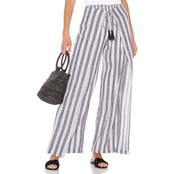 House of Harlow 1960 X REVOLVE Idrissa Pants White Black Stripe - Picture 2 of 6